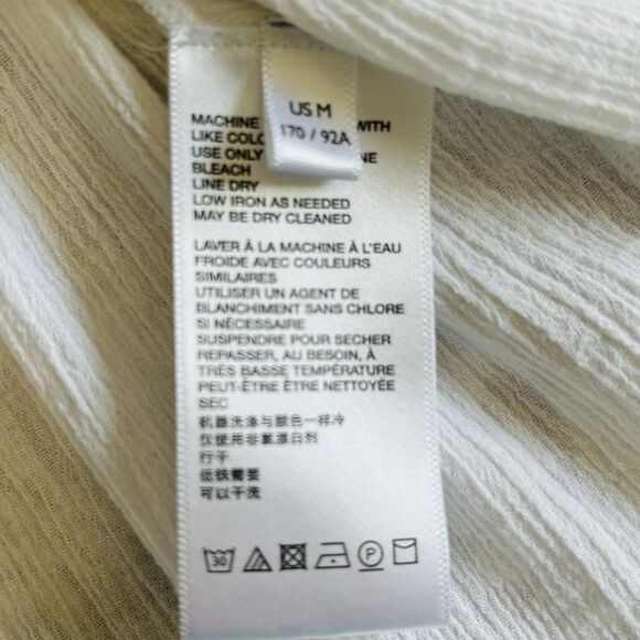 Urban Outfitters Button Up Blouse Women Medium White Cotton Feminine Comfy Boho - Picture 4 of 15